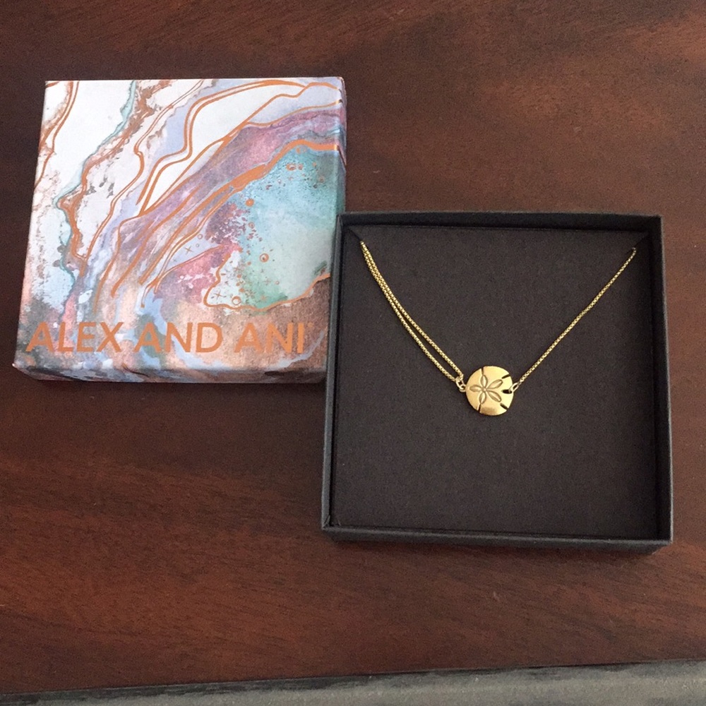 ALEX & ANI - adjustable sand dollar necklace